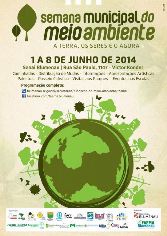 Semana Municipal do Meio Ambiente tem palestra inaugural hoje à noite