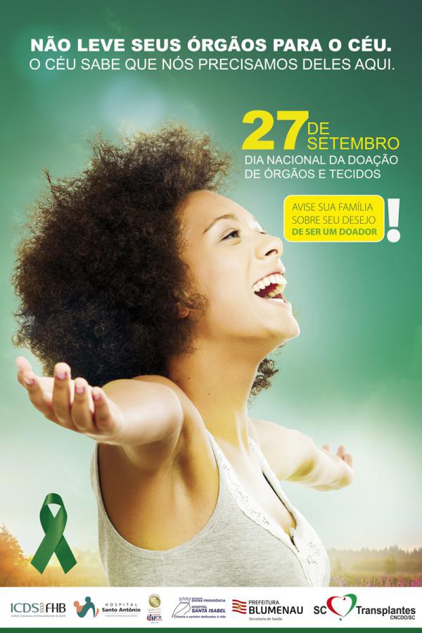 Campanha neste sábado incentiva a doação de órgãos