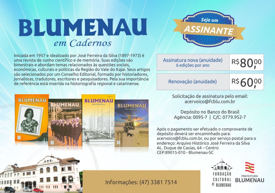 Blumenau em Cadernos lança campanha de assinantes