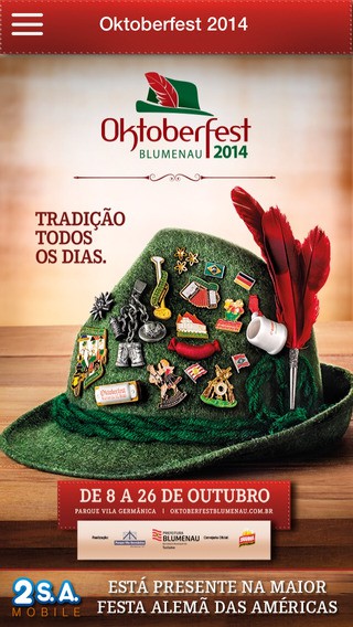 Já está disponível o aplicativo da 31ª Oktoberfest para smartphones