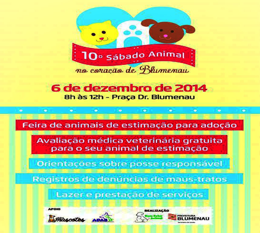 Mais uma edição do Sábado Animal no Coração de Blumenau
