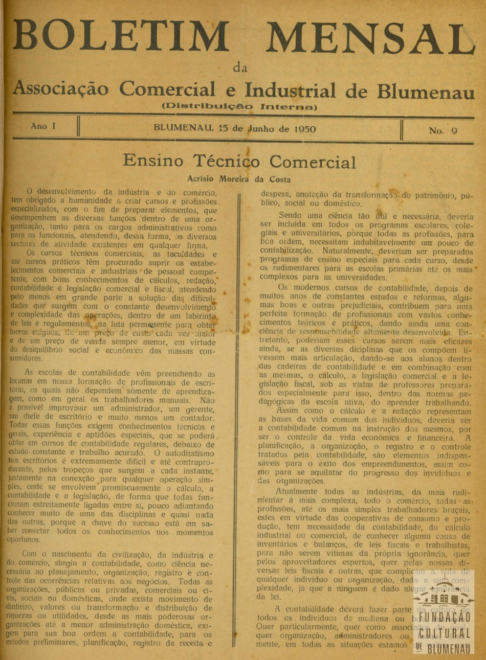 Memória Digital: Boletim mensal da Acib