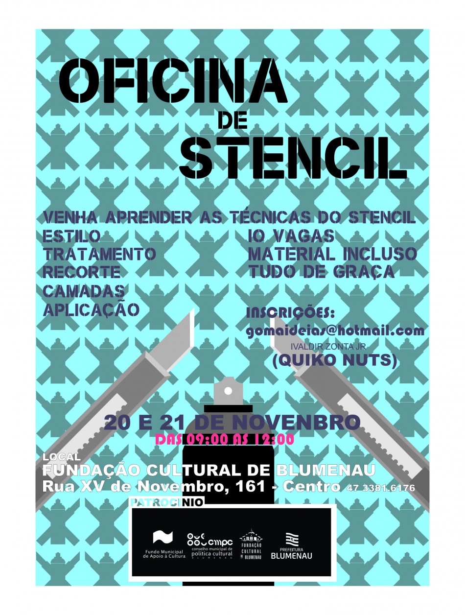 Fundação Cultural promove 3ª Oficina de Stencil
