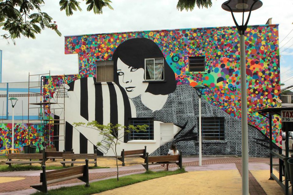 Grafiteiro Quiko Nuts inaugura arte em homenagem a Elke Hering