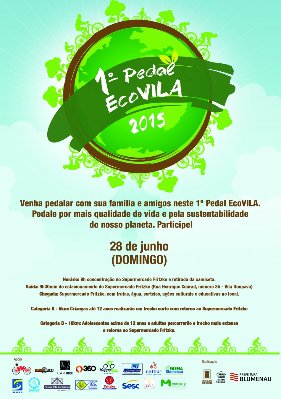 Centro Cultural promove o 1º Pedal EcoVILA