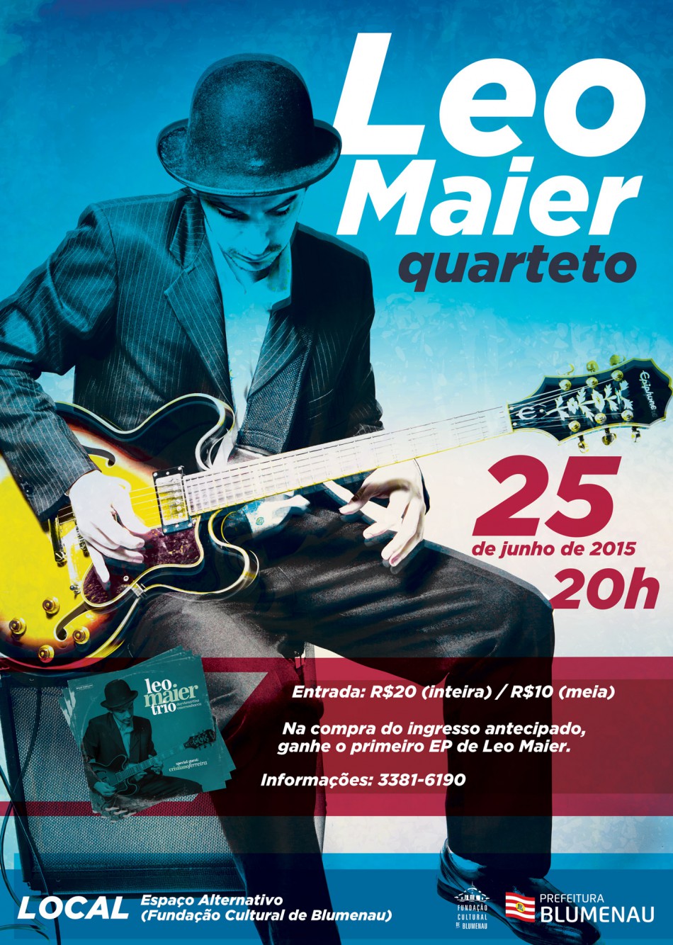 Leo Maier e Quarteto tocam na Fundação Cultural