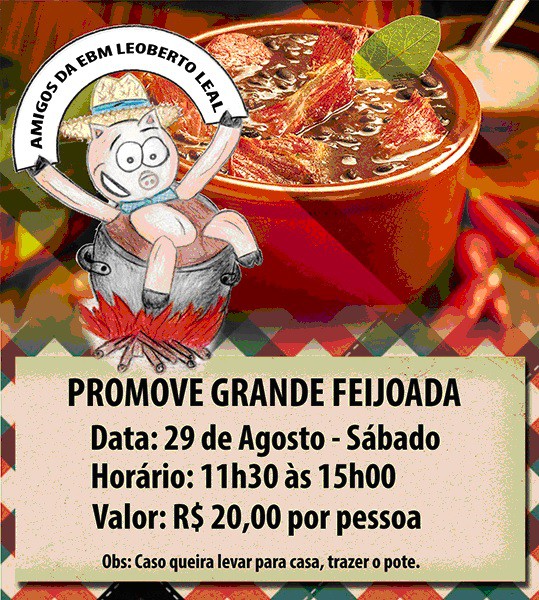 EBM Leoberto Leal realiza feijoada neste sábado
