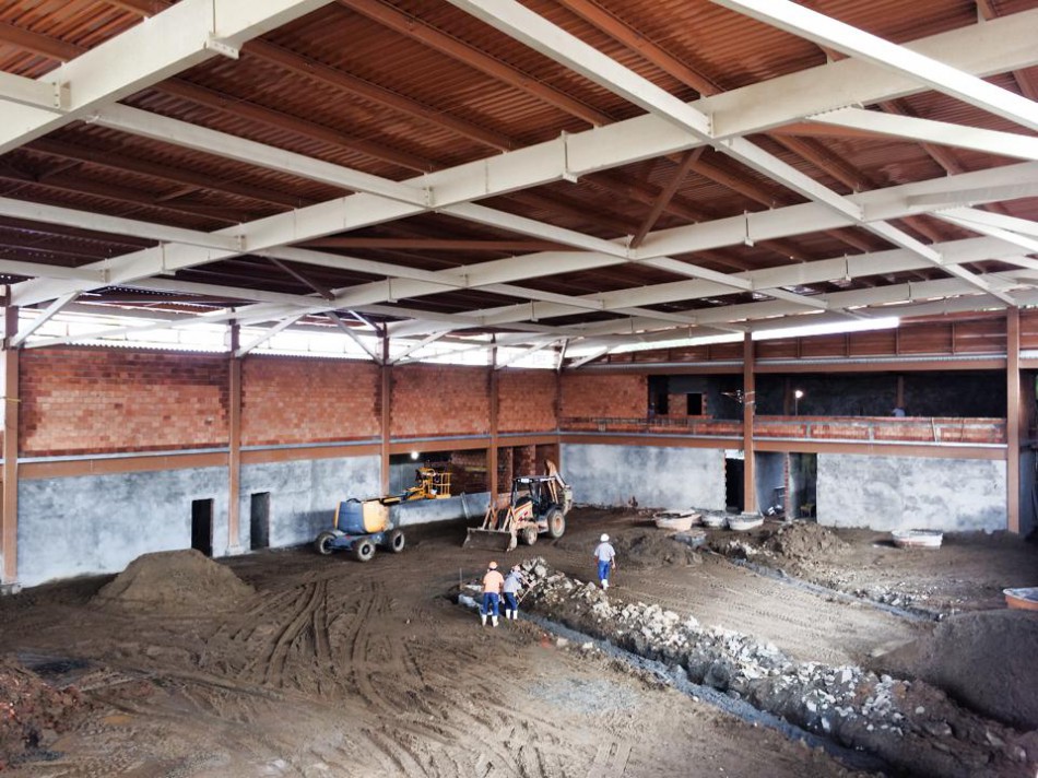 Cobertura do Eisenbahn Biergarten deve ser concluída nesta semana