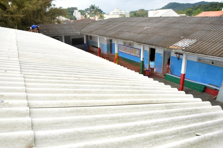 Obras avançam na escola Professora Adelaide Starke, na Itoupava Norte