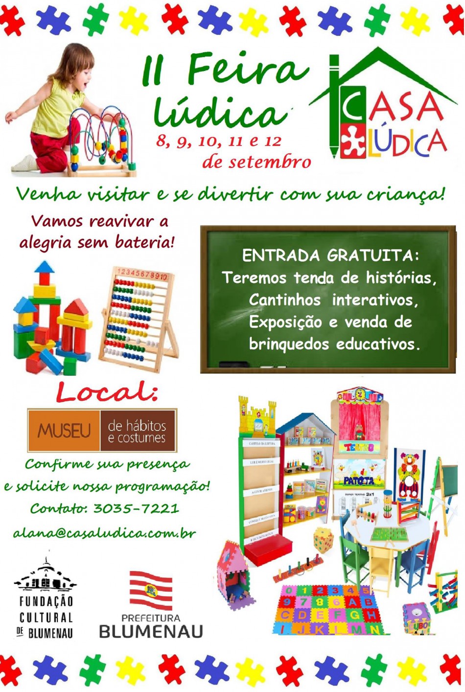 Museu prepara feira de brinquedos educativos