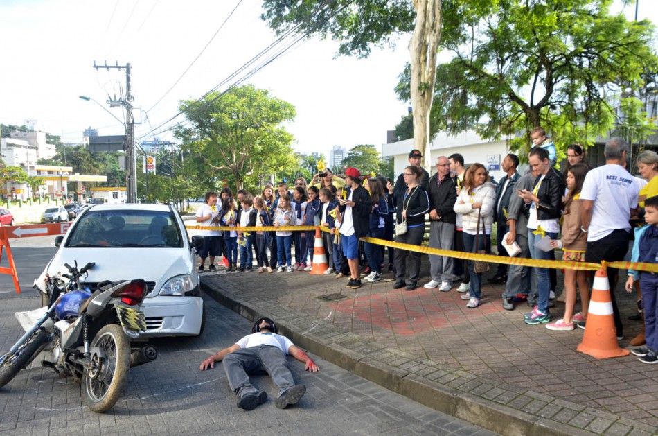 Simulado de acidente de trânsito encerra a programação do Maio Amarelo