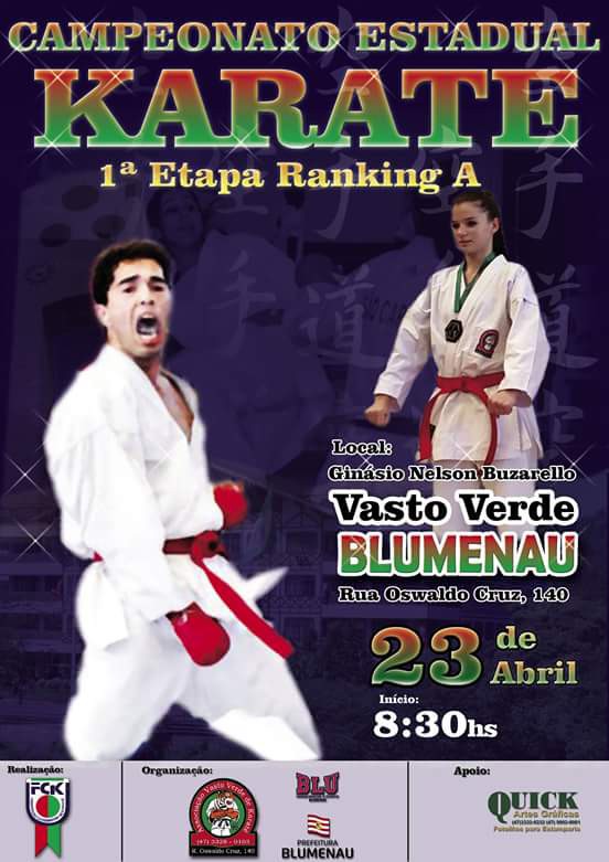 Blumenau sedia campeonato estadual de Karatê