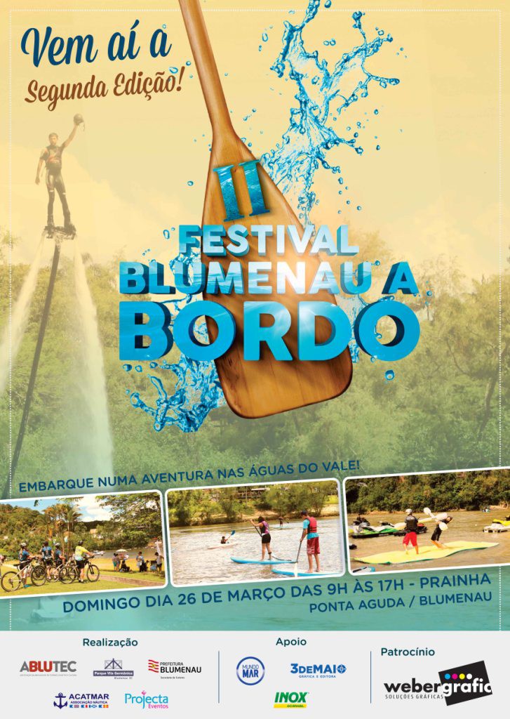 Blumenau a Bordo será neste domingo, dia 26
