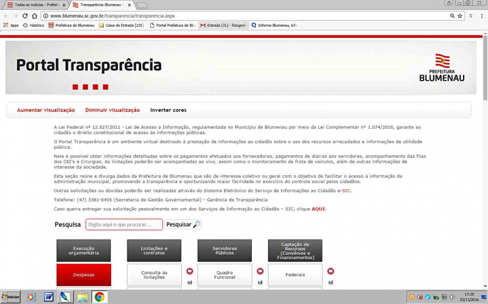 Pedidos de acesso à informação no Portal da Transparência crescem 98% 