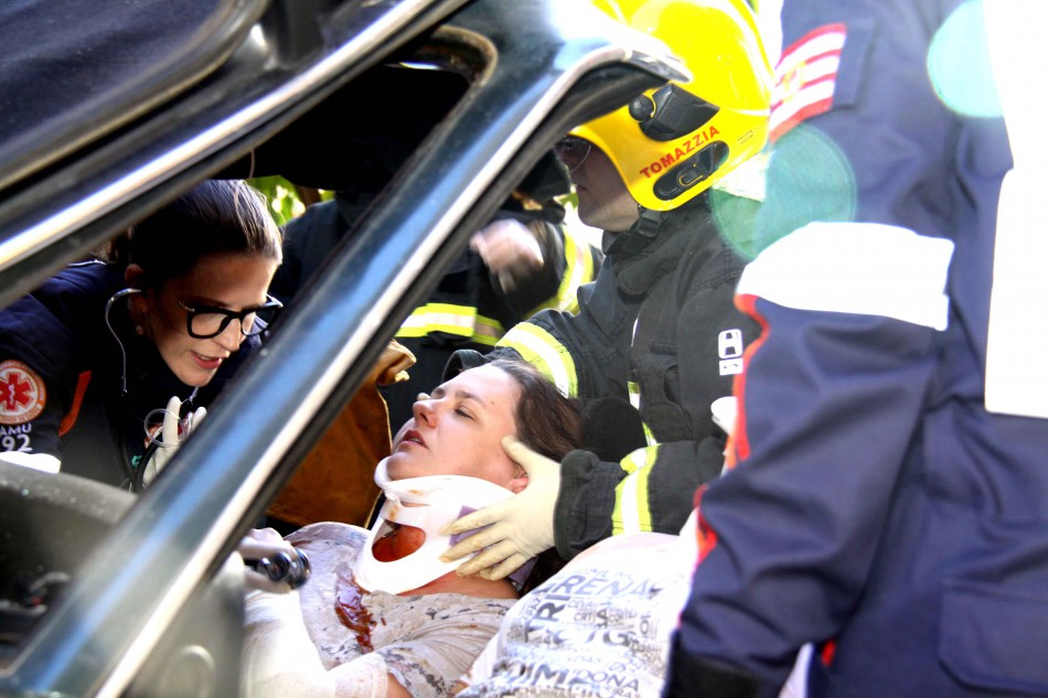 Simulado de acidente encerra a programação do Maio Amarelo em Blumenau