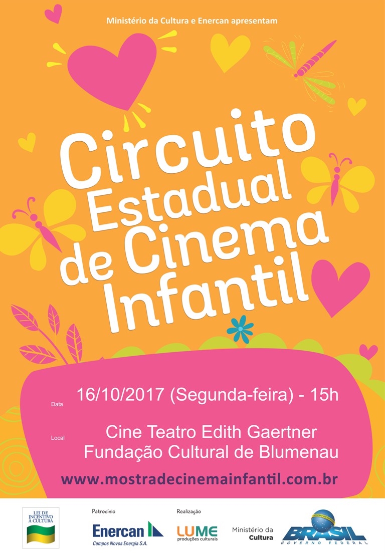 Blumenau terá sessão gratuita do Circuito Estadual de Cinema Infantil 