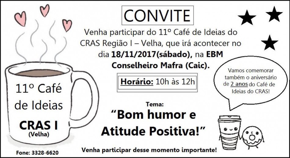 Cras da Velha realiza segundo aniversário do Café de Ideias