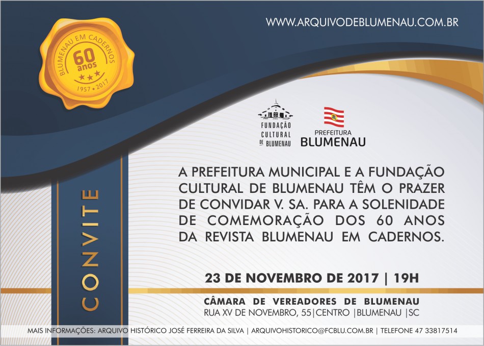 Blumenau em Cadernos recebe homenagens pelos 60 anos de história