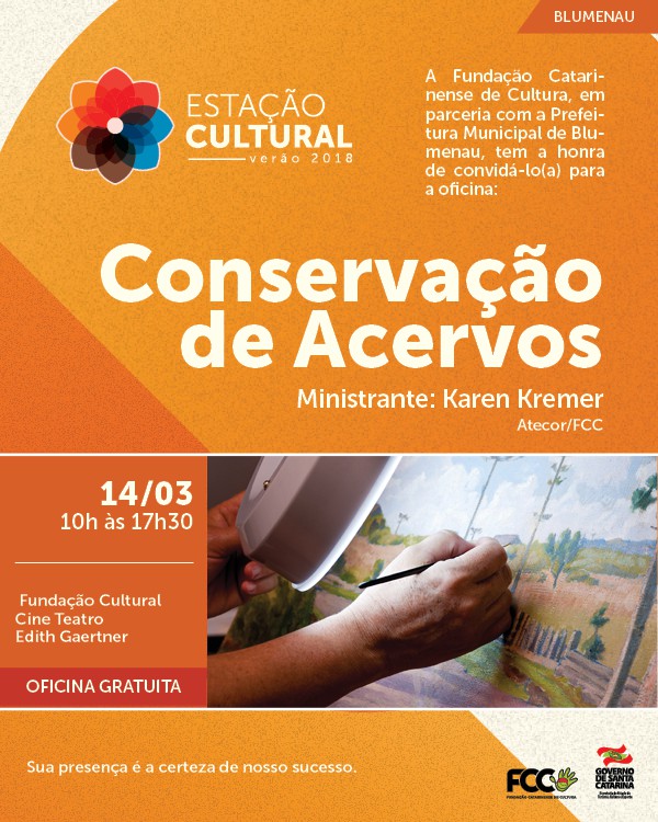 Inscrições abertas para oficina sobre conservação de acervos