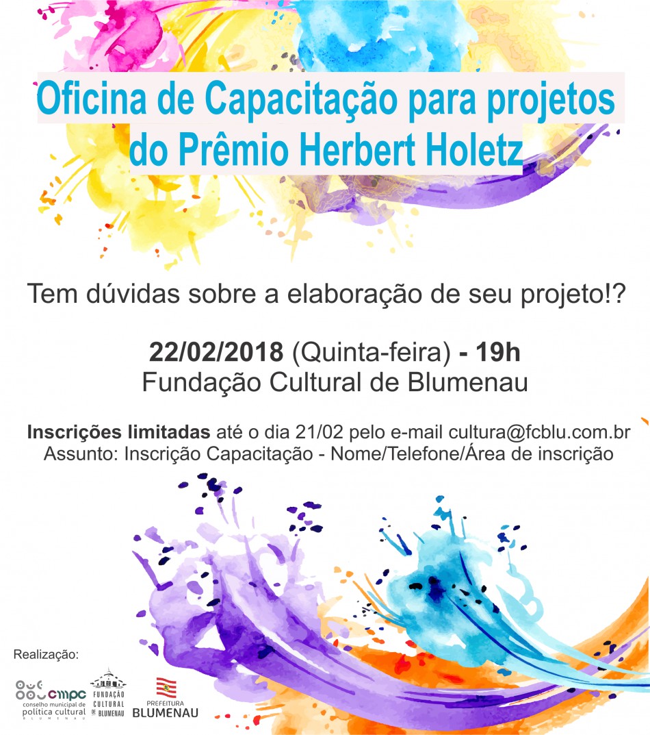Oficina voltada ao Prêmio Herbert Holetz tem inscrições até quarta-feira