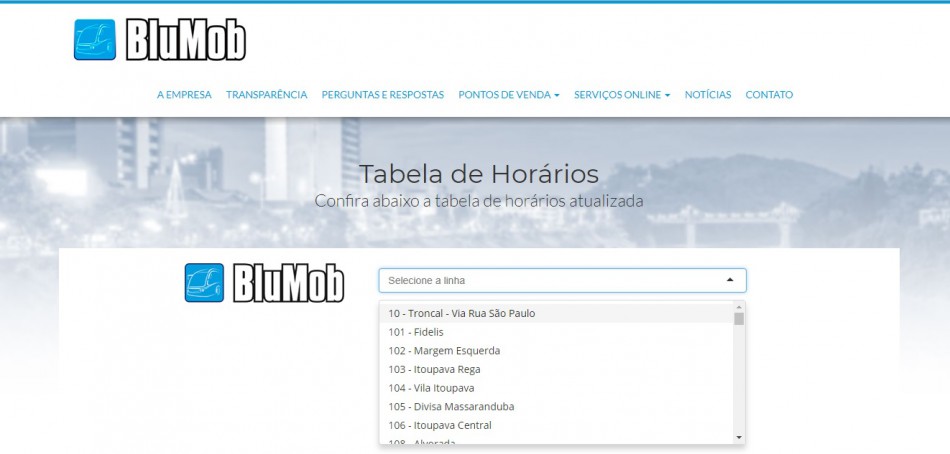 Pesquisa de horários do transporte coletivo conta com novo endereço
