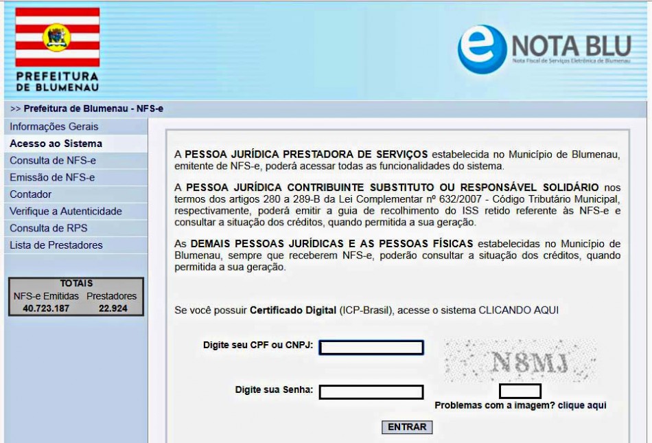 Prefeitura orienta contribuinte a se cadastrarem na Nota Blu