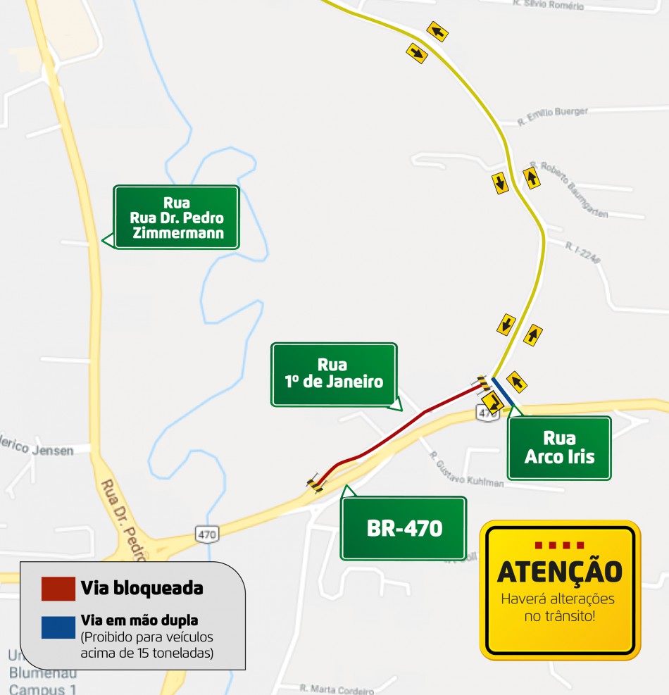 Rua Arco Íris passa a ter mão dupla a partir de segunda-feira