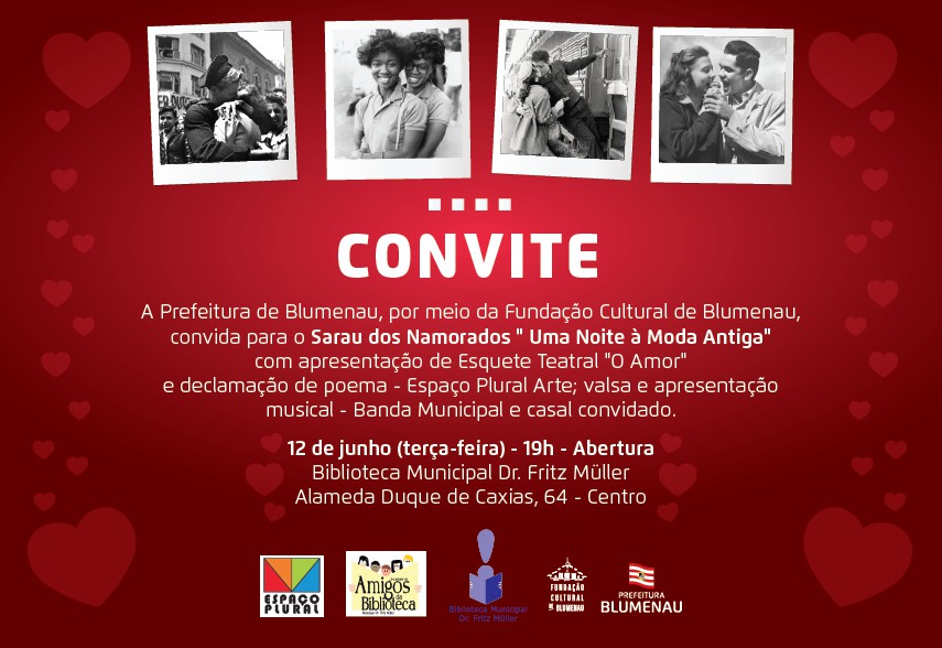 Biblioteca Municipal prepara atividade alusiva ao Dia dos Namorados