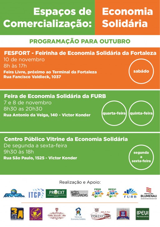 Feirinha de Economia Solidária da Fortaleza ocorre neste sábado