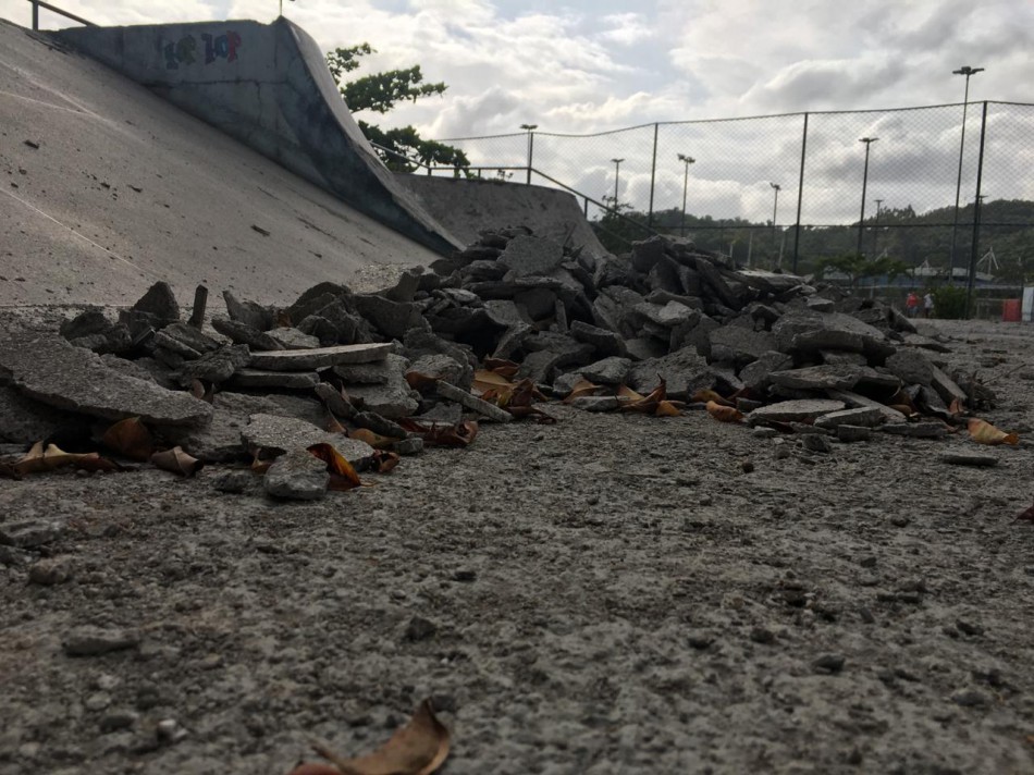 Prefeitura comunica interrupção na reforma da pista de skate do Parque Ramiro 