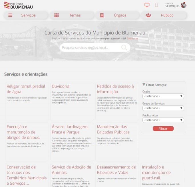 Prefeitura de Blumenau disponibiliza Carta de Serviços para população