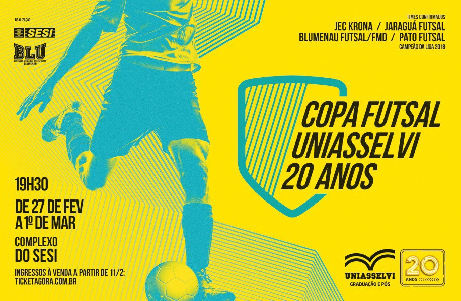 Blumenau recebe times de elite do futsal nacional para torneio preparatório