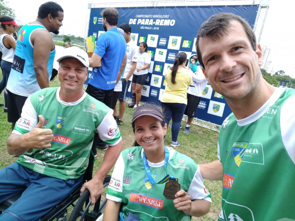 Atletas de Blumenau se destacam no Campeonato Brasileiro de Para-Remo