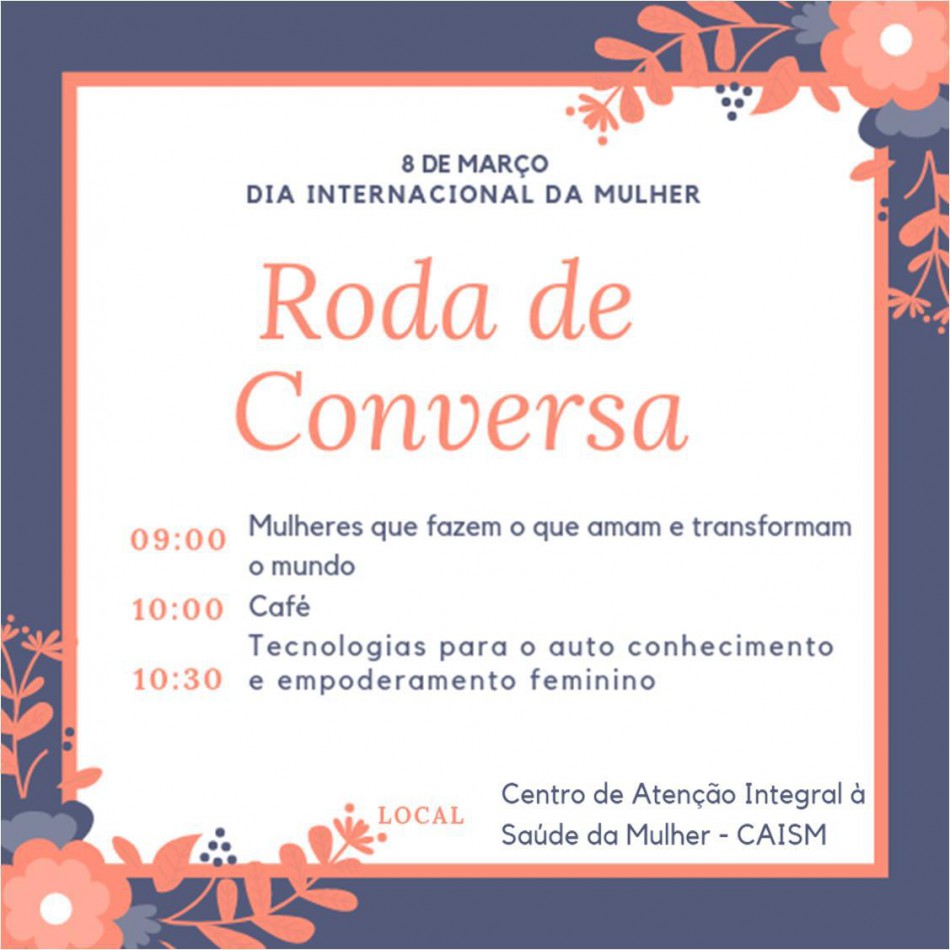 Roda de conversa aborda universo feminino no Dia da Mulher
