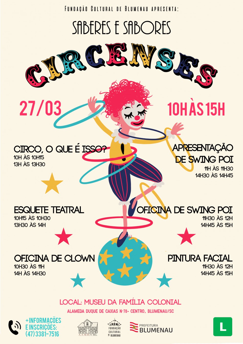Museu da Família Colonial aproxima estudantes do circo