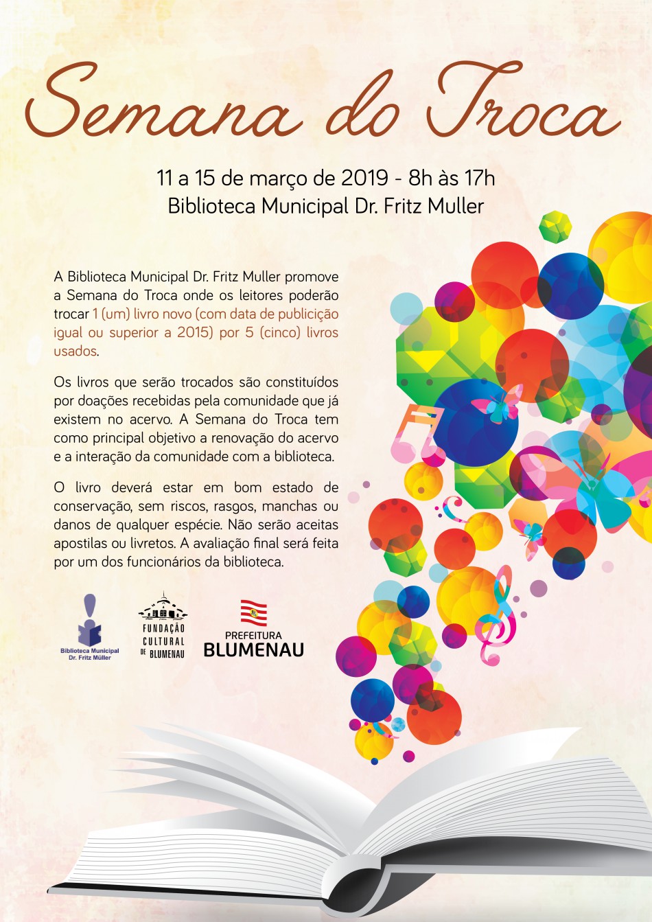 Biblioteca Municipal promove semana para troca de livros