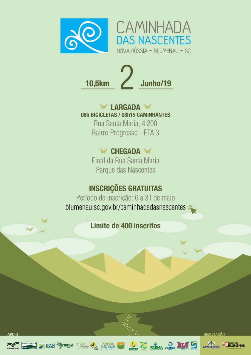 Abertas as inscrições para a Caminhada das Nascentes
