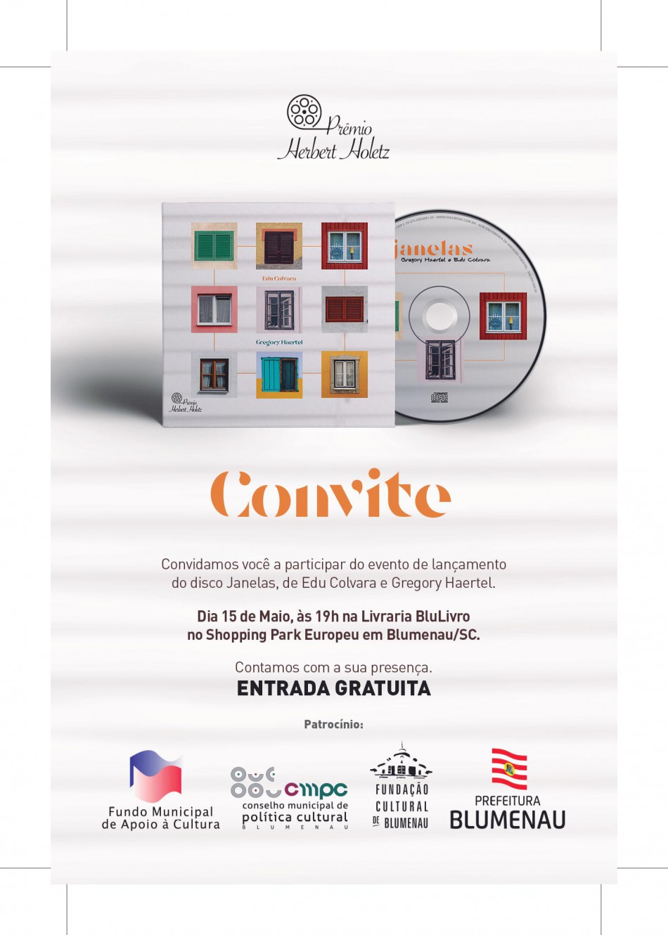 Edu Colvara e Gregory Haertel lançam CD Janelas