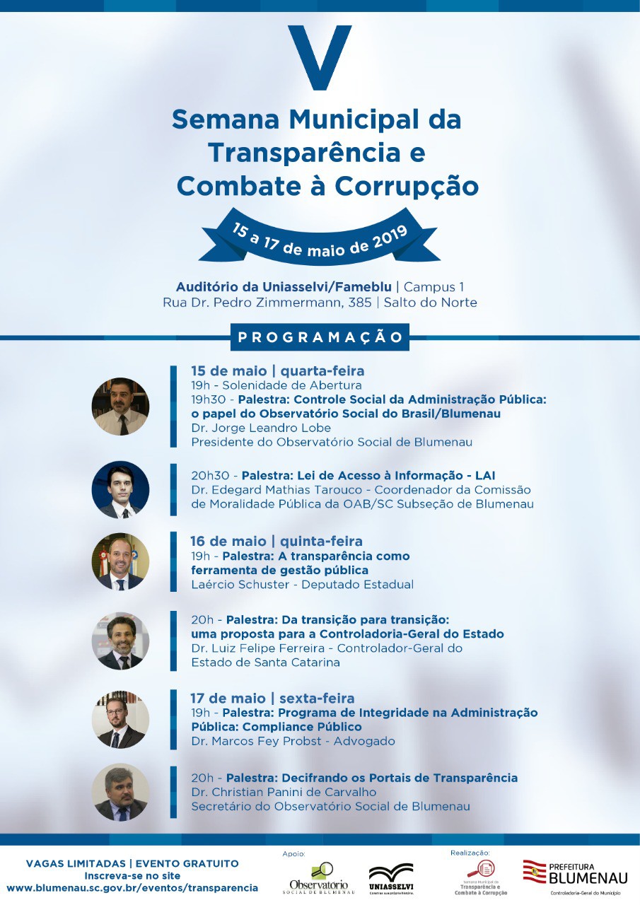 Controladoria-Geral abre inscrições para 5ª Semana da Transparência
