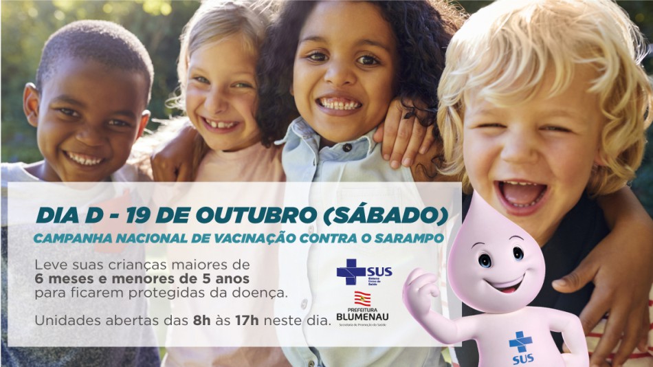 Unidades estarão abertas neste sábado, dia 19, para vacinar contra o sarampo