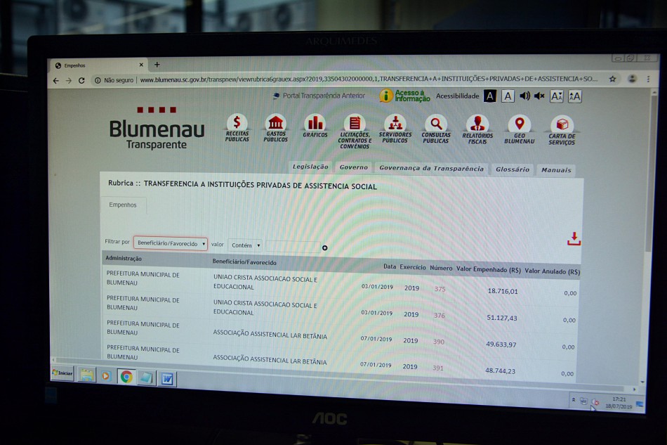 Portal da Transparência traz dados de parcerias entre a Prefeitura e Organizações Civis
