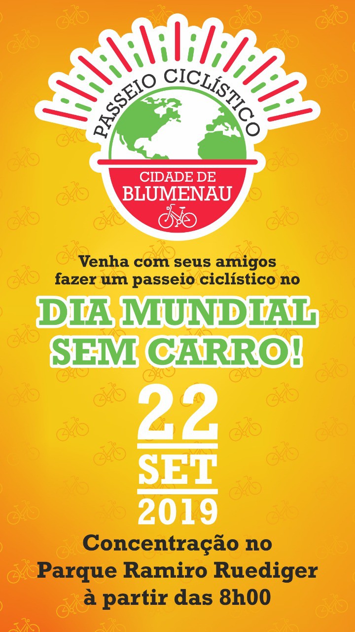 Neste domingo ocorre o Passeio Ciclístico Cidade de Blumenau