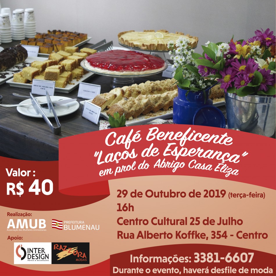 Amub e Prefeitura promovem o Café Beneficente "Laços de Esperança"