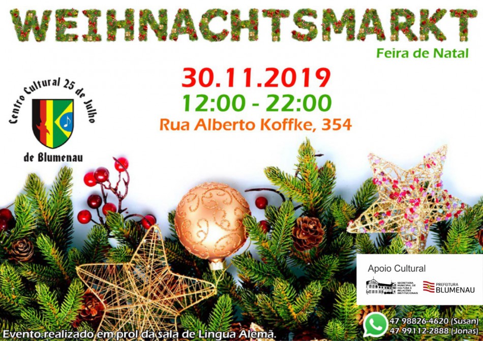 Centro Cultural 25 de Julho promove feira de Natal