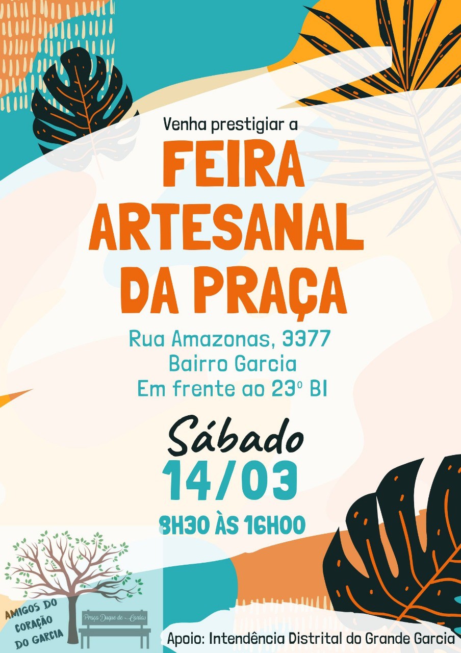 Praça Duque de Caxias será palco da Feira Artesanal da Praça neste sábado