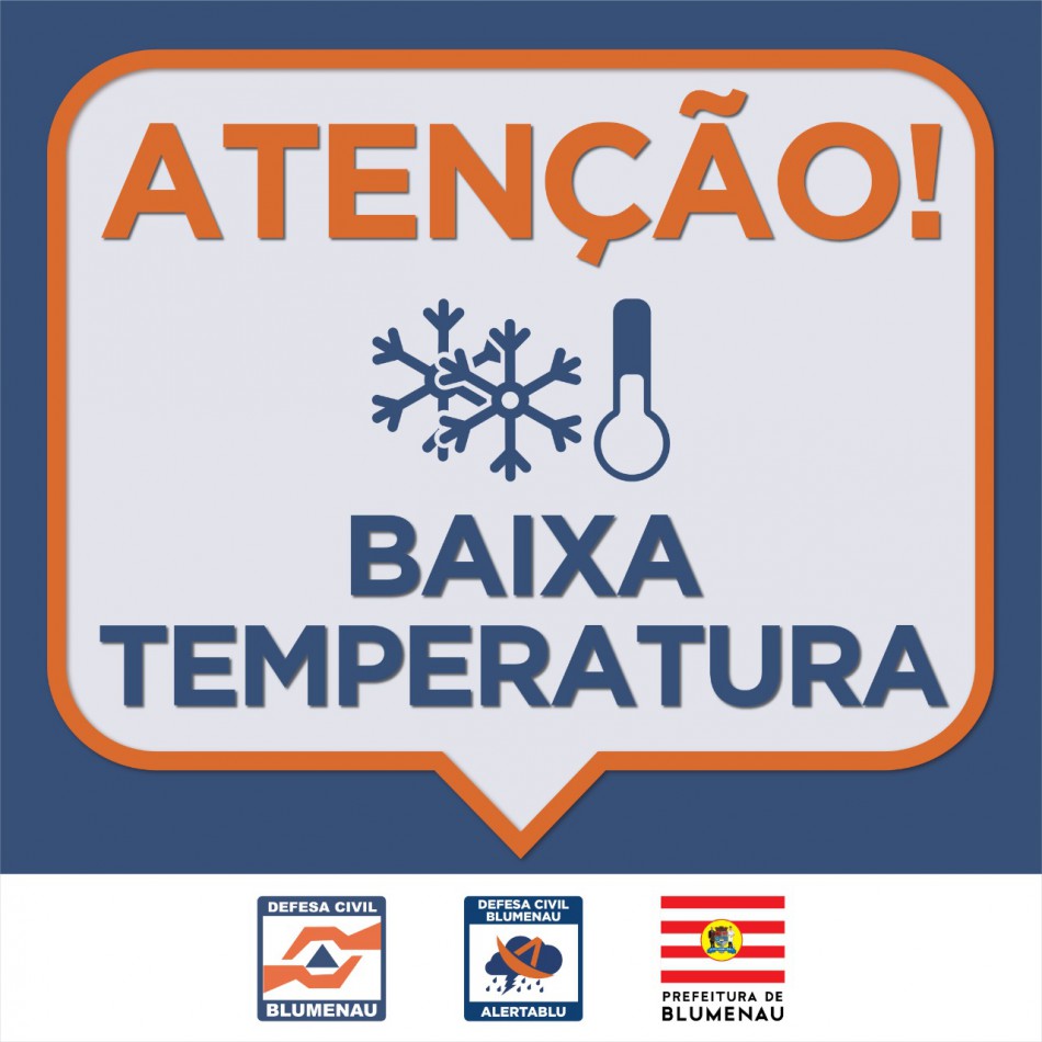 Blumenau terá declínio da temperatura nos próximos dias