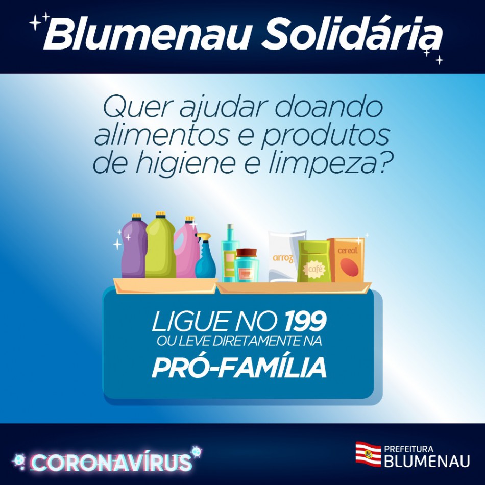 Prefeitura de Blumenau segue com campanha para arrecadação de doações