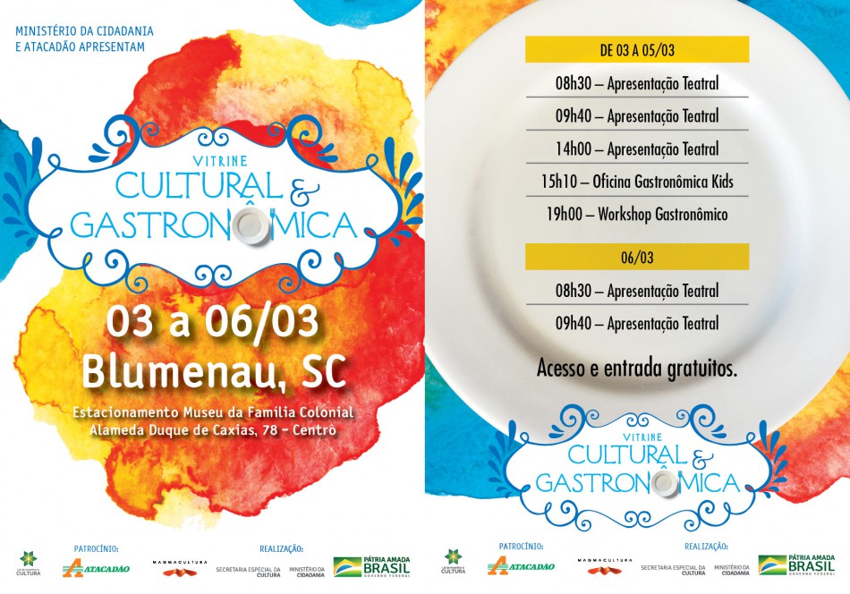 Vitrine Cultural e Gastronômica chega a Blumenau