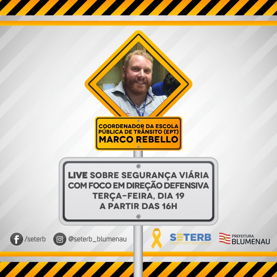 Seterb inicia programação digital para a campanha Maio Amarelo 2020