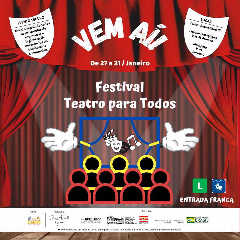 Festival Teatro para Todos valoriza artistas de Blumenau